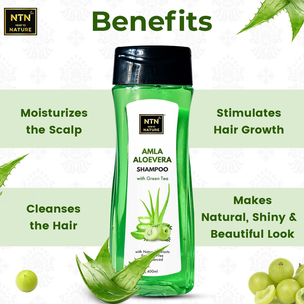 NTN Amla Aloevera Shampoo With Green Tea - 400ml
