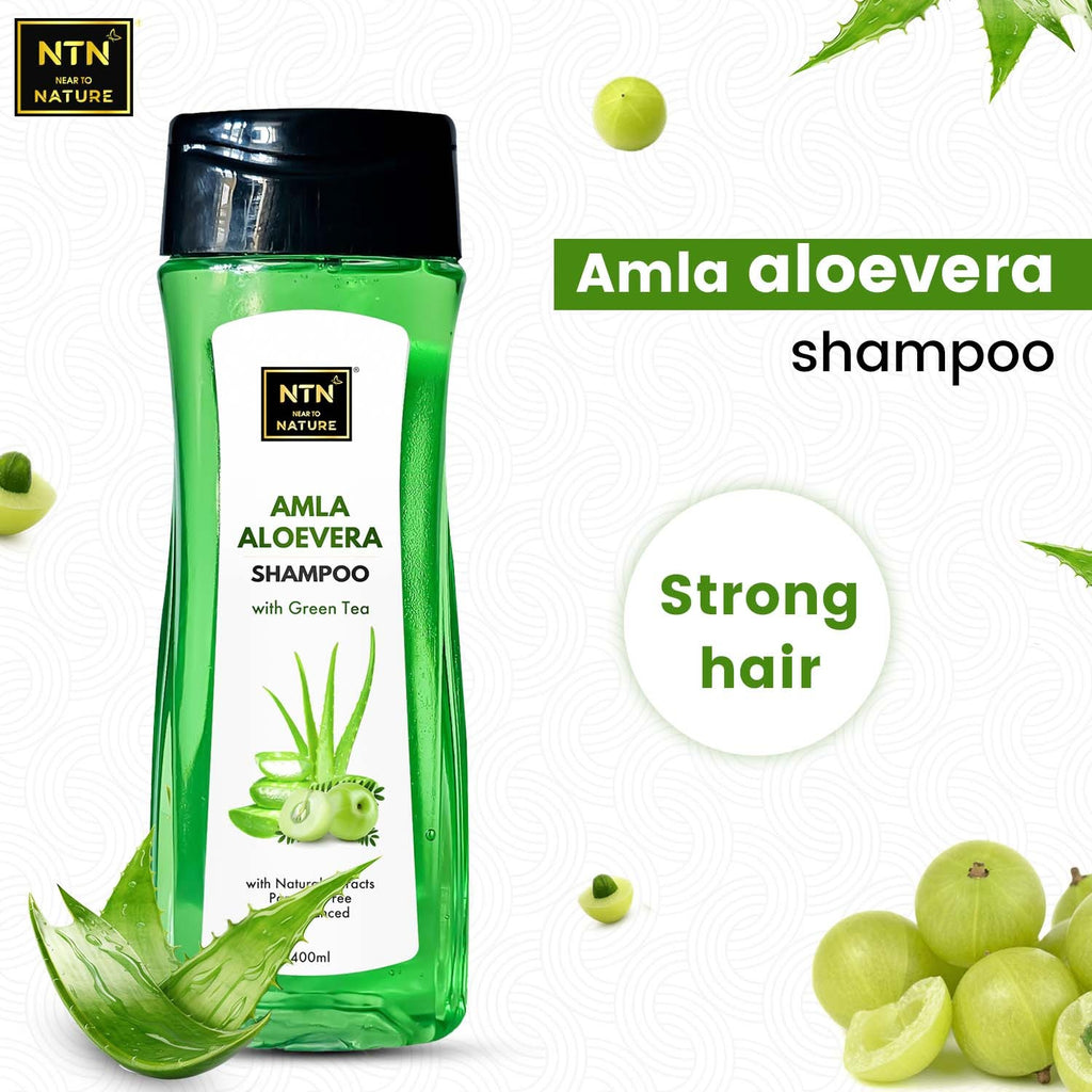 NTN Amla Aloevera Shampoo With Green Tea - 400ml