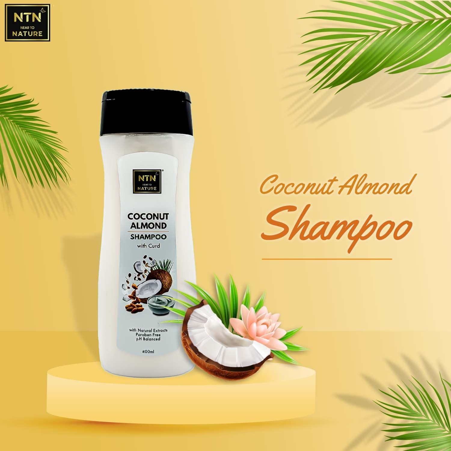 NTN Coconut Almond Shampoo With Curd - 400ml