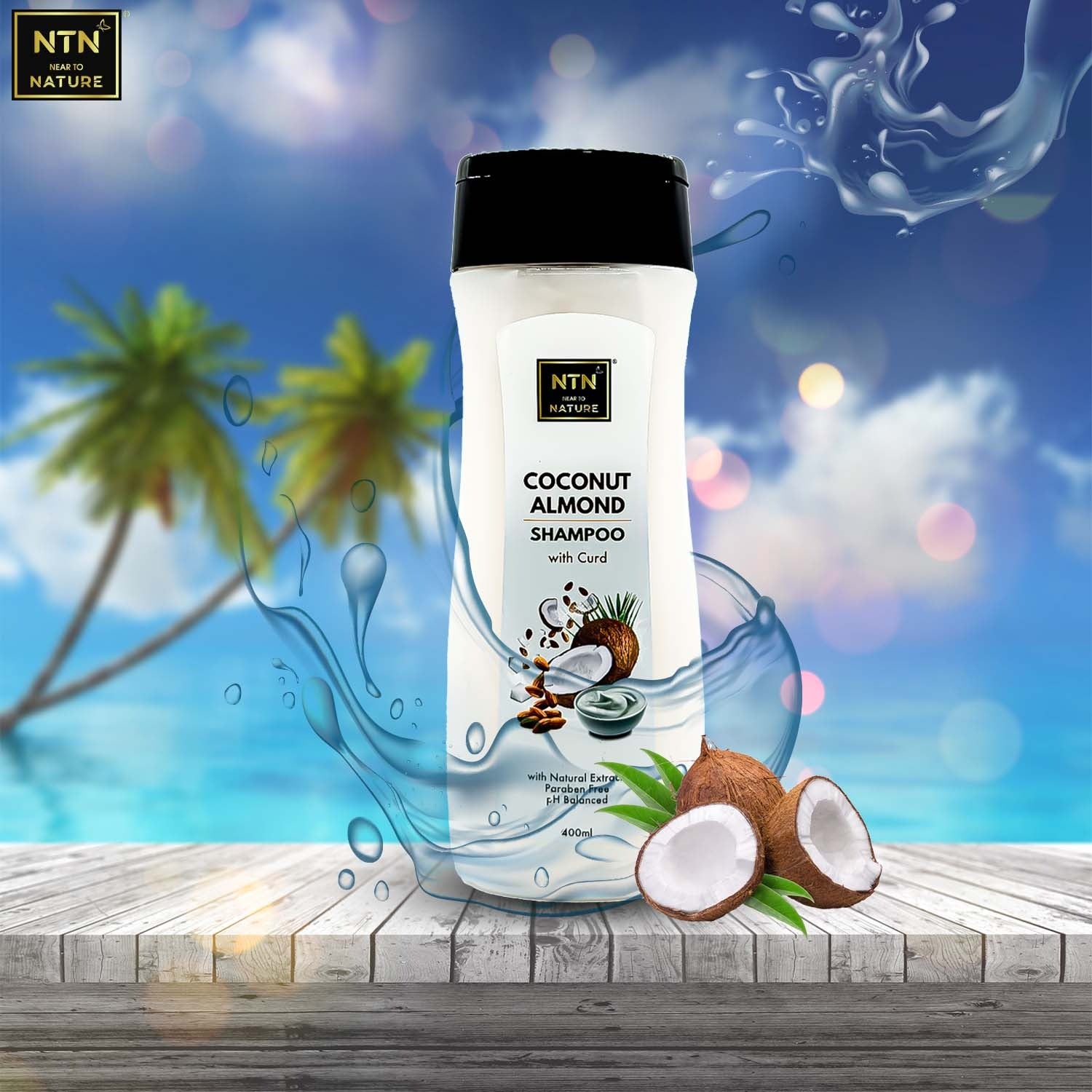 NTN Coconut Almond Shampoo With Curd - 400ml