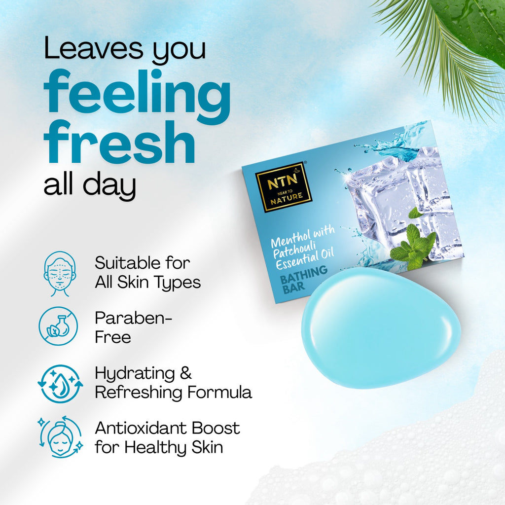 NTN Menthol with Patcholi Bathing Bar 80g (Pack of 3)