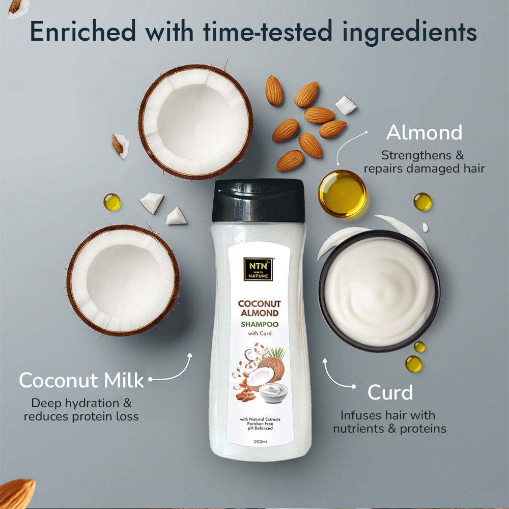 NTN Coconut Almond Shampoo With Curd - 200ml