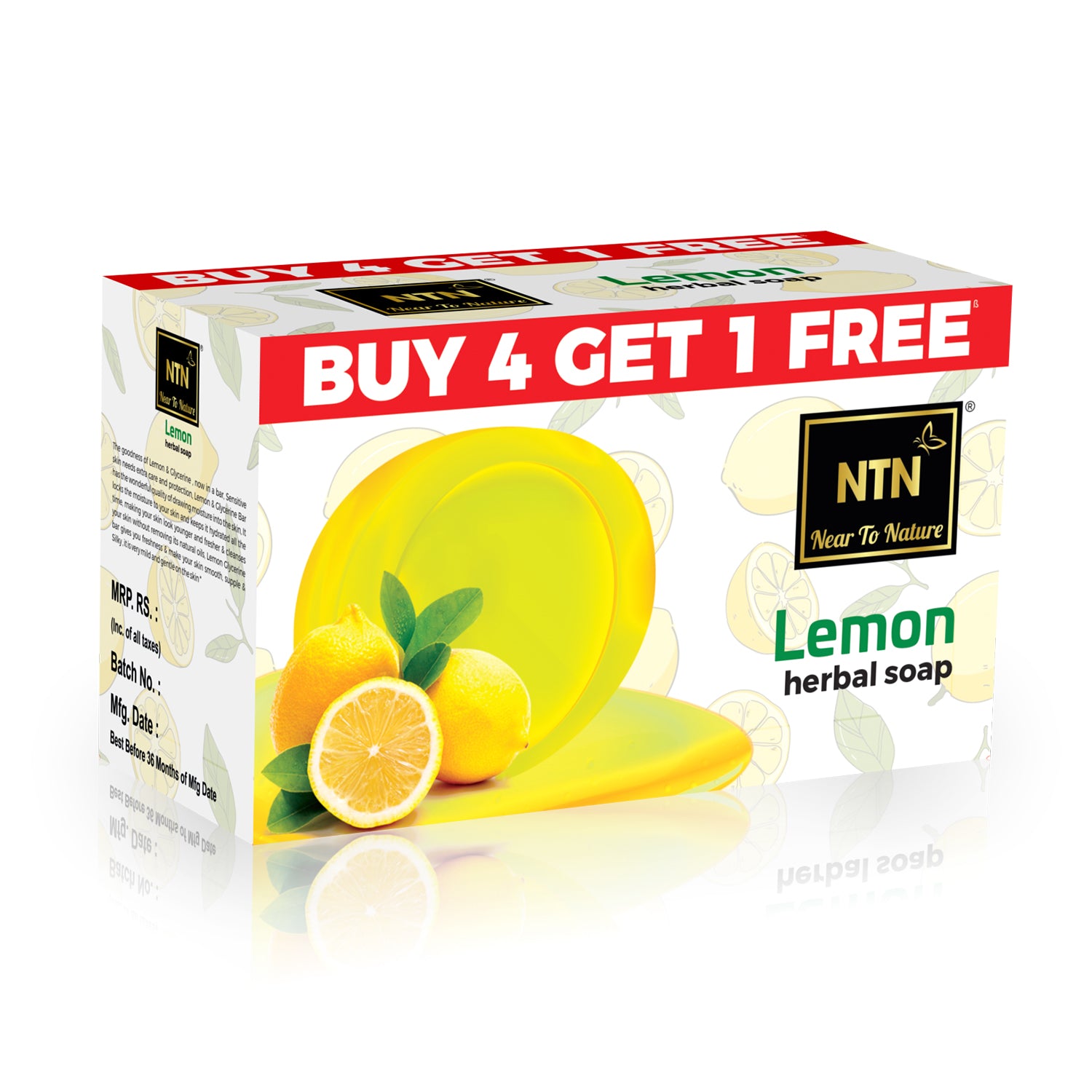 NTN Lemon Herbal Soap Pack Of 5 (100gm Each)