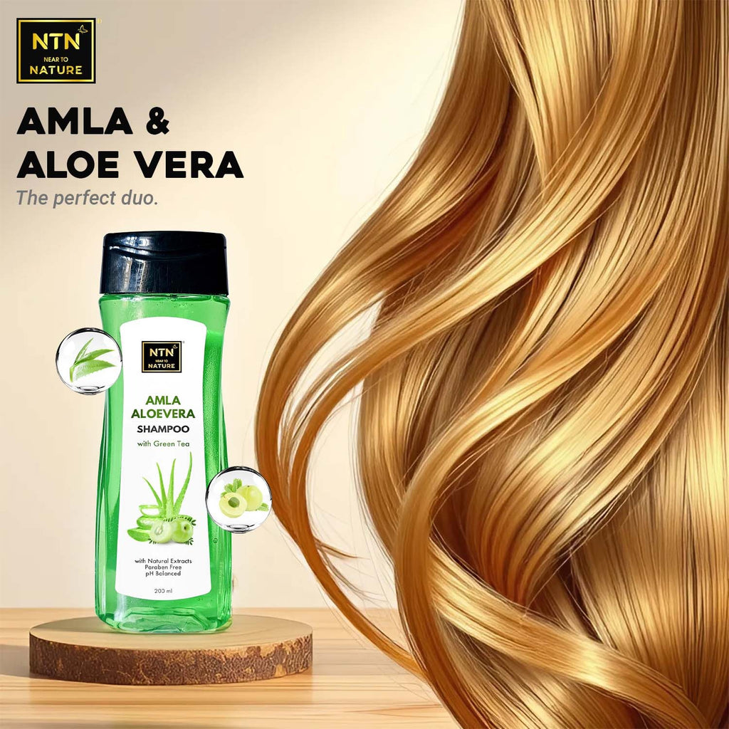 NTN Amla Aloevera Shampoo With Green Tea - 200ml