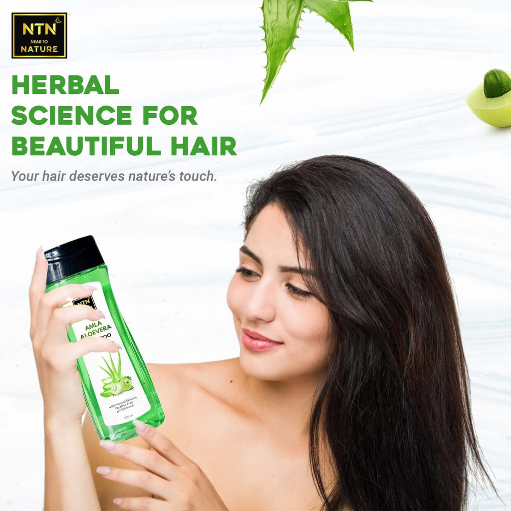 NTN Amla Aloevera Shampoo With Green Tea - 800ml