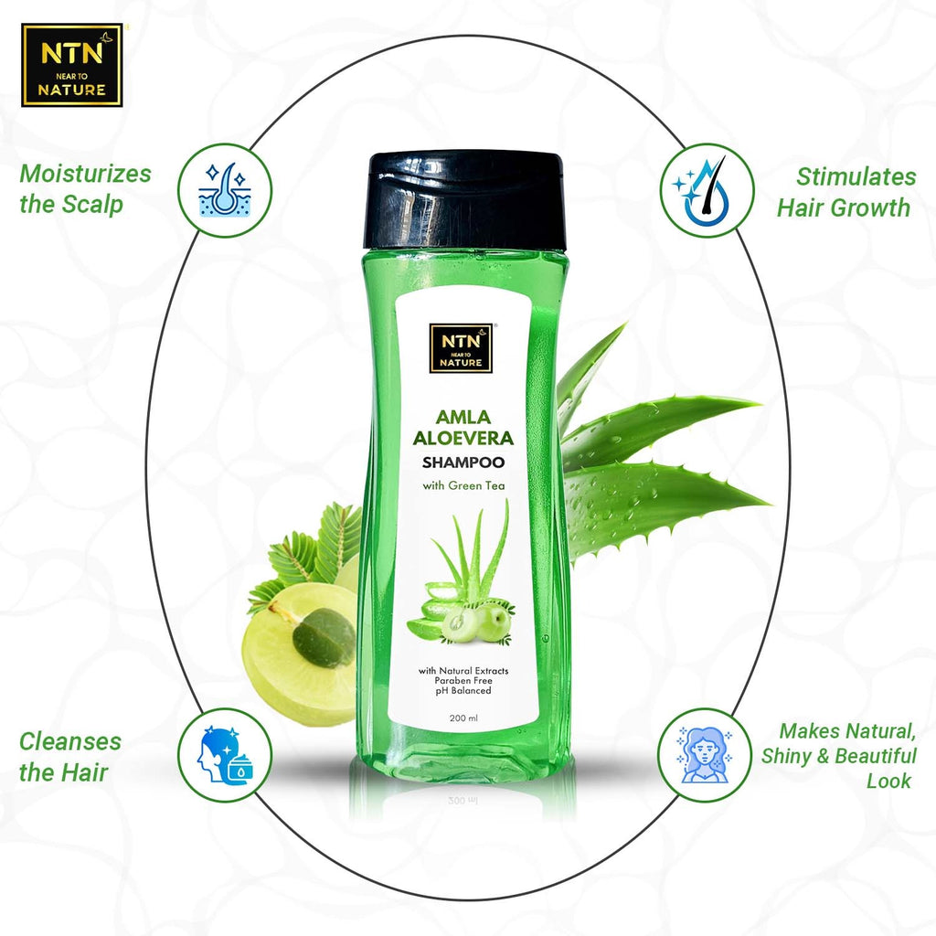 NTN Amla Aloevera Shampoo With Green Tea - 200ml