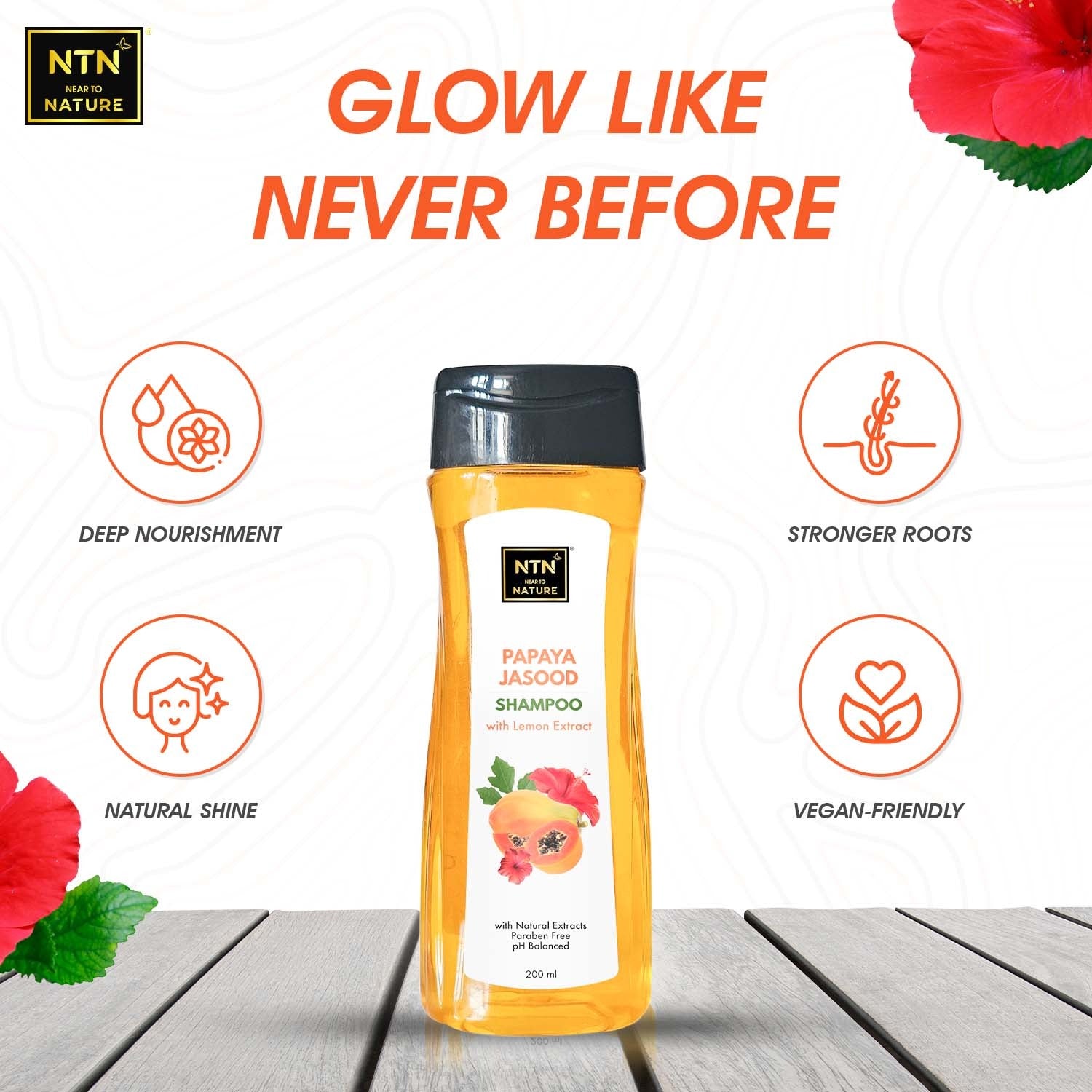 NTN Papaya Jasood Shampoo With Lemon Extract - 200ml