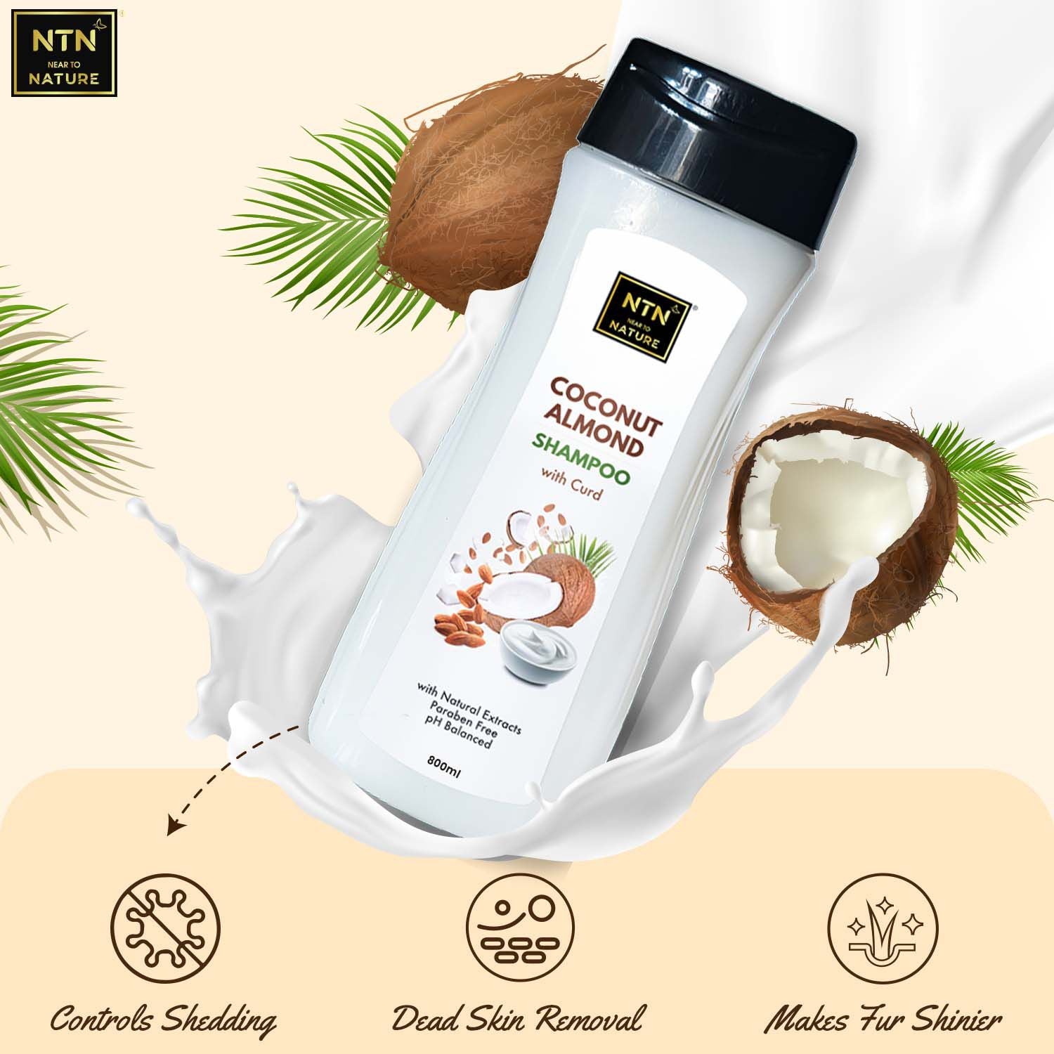 NTN Coconut Almond Shampoo With Curd - 800ml