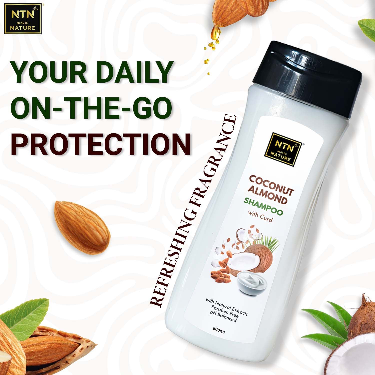 NTN Coconut Almond Shampoo With Curd - 800ml