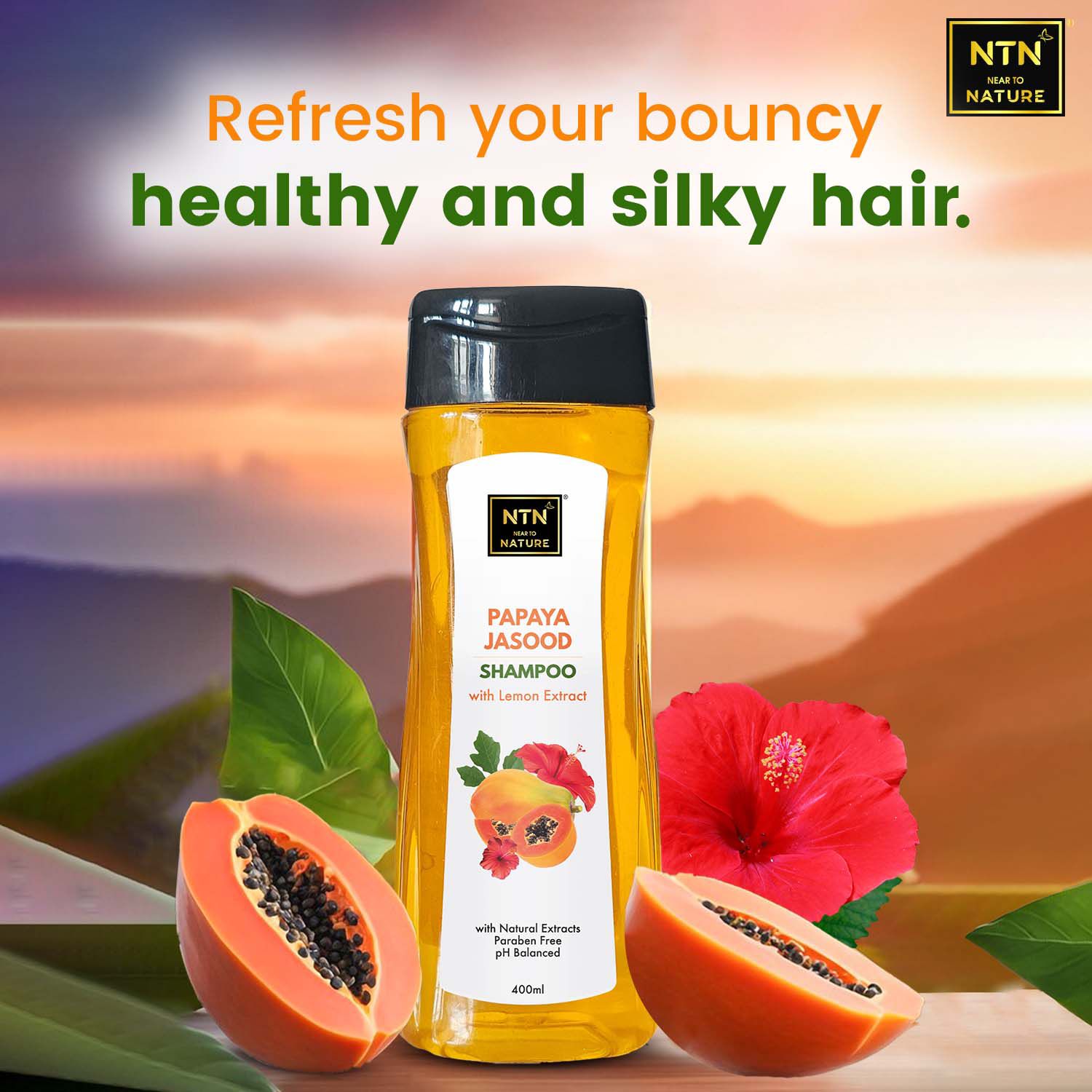 NTN Papaya Jasood Shampoo With Lemon Extract - 400ml